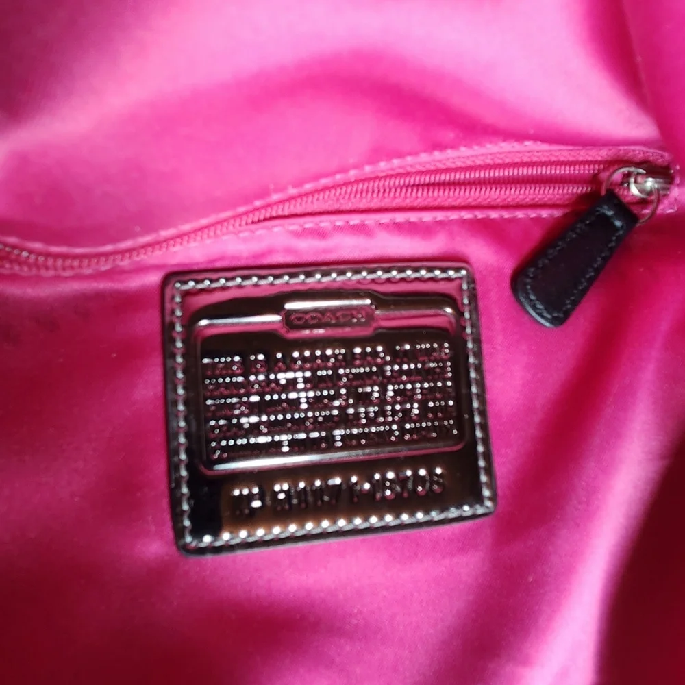 Euc Vintage Rare Coach Poppy Black Signature C's Shoulder Bag Purse